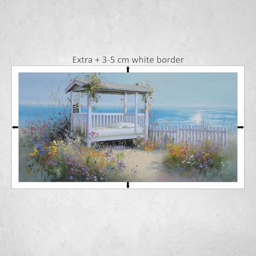 Tableau Fleurs De Cabane De Plage 120x60cm pour Illuminer un Salon - 5