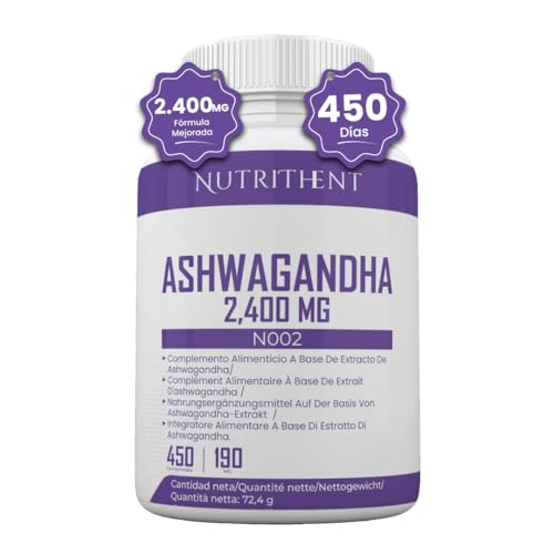 NUTRITHENT 450 Comprimidos Ashwagandha Alta Potencia 2400mg