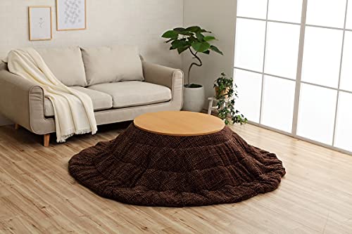 イケヒコ・コーポレーション こたつ布団 ノート 約185丸 ブラウン 円形 コンパクト収納 あったかカラー #6841509