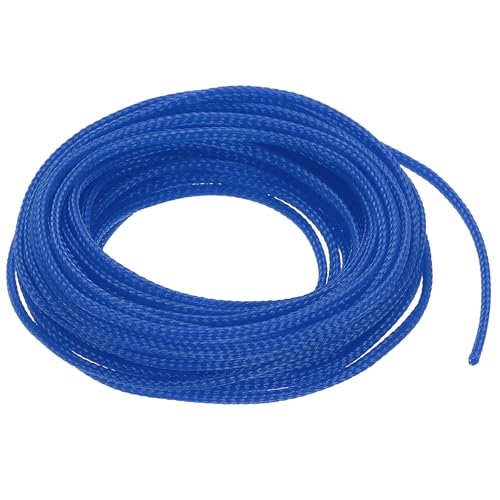 uxcell PET Expandable Sleeving 25ft 1/8" Blue Cable Management Sleeve Cord Organizer for Wrap Protect Cable