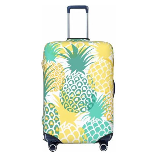 Tropical Pineapple Print Luggage Suitcase Cover Protector Luggage Washable Covers With Concealed Zipper
