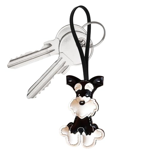Schnauzer   Llavero con colgante decorativo para mochila, exquisita colección de adornos para bolso de coche para entusiastas del fitness y las compras, Negro, Refer to description