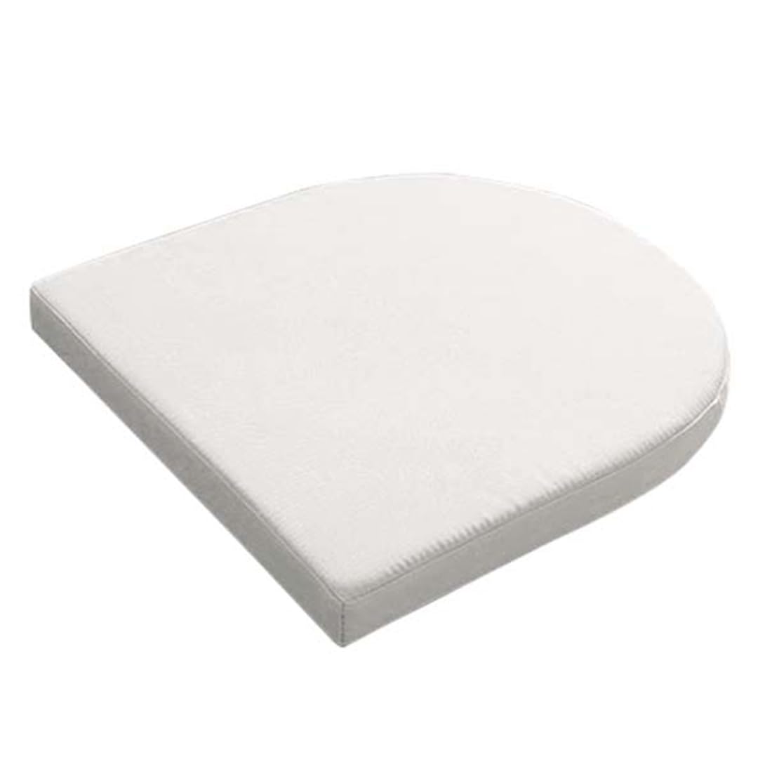 Cojín impermeable en forma de U para sillas de exterior, 45 x 45 x 5 cm, color blanco, cómodo y duradero, para patio, columpio, cocina, uso doméstico, accesorios de jardín.