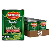 Del Monte Canned Fresh Cut Blue Lake No Salt Added Cut Green Beans, 14.5-Ounce (Pack of 24)