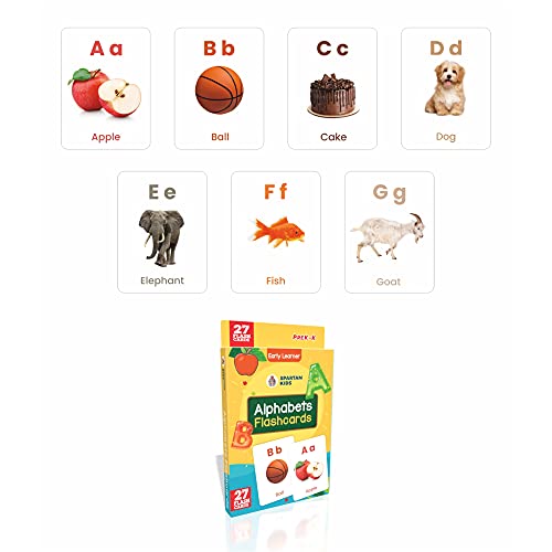 Image of Spartan Kids Flash Cards for Kids (Mega Combo Pack) Numbers, Alphabets, and Vegetables Flash Cards for Kids