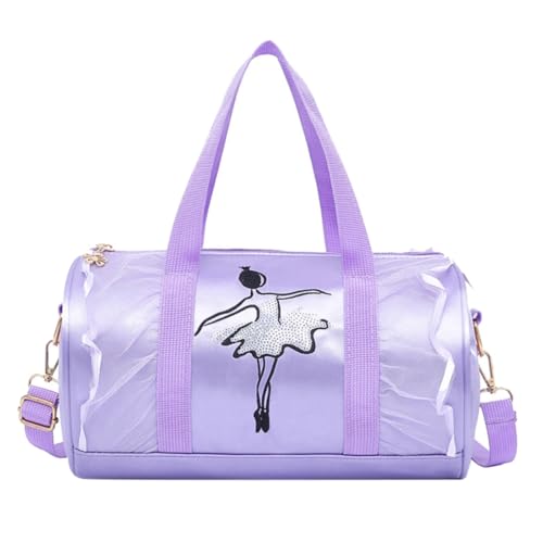 Niedliche Ballett-Tanztasche für Kinder, Kleid, Tanztasche, Mädchen, personalisierte Tasche, Ballerina-Duffle-Tasche, Handtaschen, violett, Eine Größe