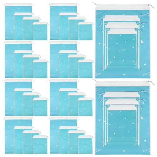 Beavorty PEVA �В��� 40�Z�b�g �h���[�X�g�����O���[�o�b�O �񓧉ߑf�� �V���[�Y�|�[�` ���s�p�A�N�Z�T���[�o�b�O �W�� ����g�� 4�T�C�Y16×20cm 18×25cm 20×30cm 30×40cm