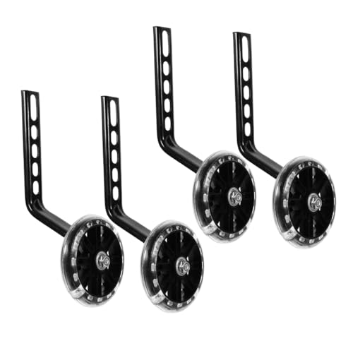 Set de 4 Ruedas de Entrenamiento para Bicicleta de EXHUMKY, Estabilizadores Auxiliares Ajustables con Ruedas Resistentes al Desgaste para Seguridad y Equilibrio miniatura 1