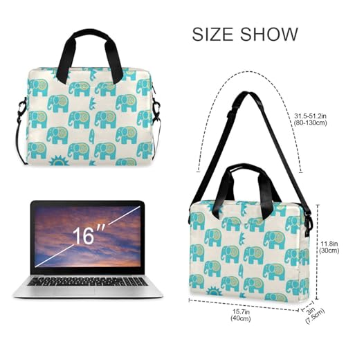 Maletín para portátil 15.6" con estampado boho elefantes miniatura 5