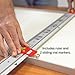 Kapro - 314 Set & Match Ruler - Layout and Marking Tool - Sliding Vials with ⅛ English Gradations - Includes Two Slide & Lock Vials, Zero-Center Scale, and Anti-Slip Feature - Aluminium - 36 Inch