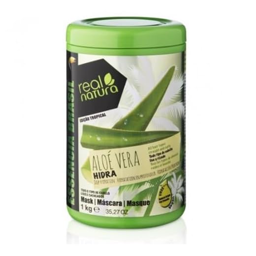 Real Natura - Mascarilla Sin Sal "Aloe Vera Hydra" - Hidratación Intensa - Nutrición Natural - Para Todo Tipo de Cabello - Suaviza y Fortalece - Sin Ingredientes Agresivos - 1000 ml
