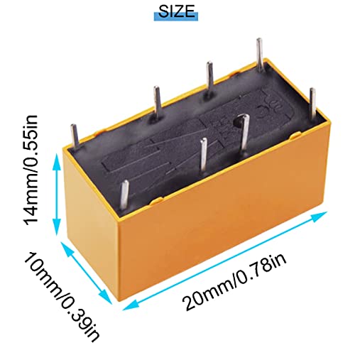 Youmile 5 pcs 5V Coil DPDT 8 Pin PCB General Power Relais HK19F + 5 pcs 12V Coil DPDT 8 Pin PCB General Power Relais HK19F DPDT Relay Coil 8 Pin 2NO 2NC
