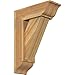 Ekena Millwork BKT0806X22X30TRA01RWR Traditional Rough Sawn Bracket w/Offset Brace, Western Red Cedar