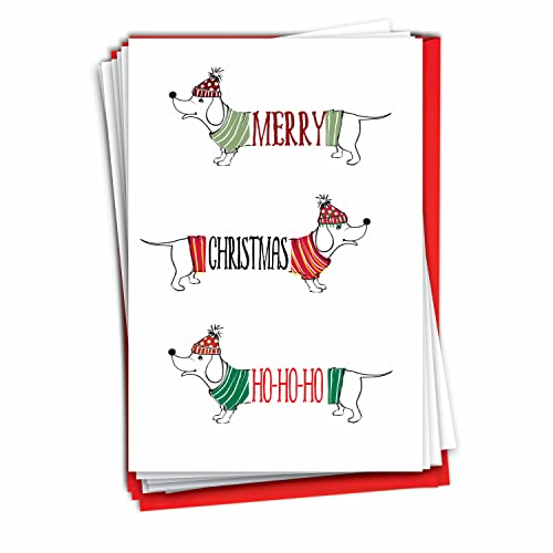 The Best Card Company Pack of 12 Funny Christmas Greeting Cards with Envelopes, Humor Holiday for Men and Women (1 Design, 12 Cards) - C9563AXSG-B12x1