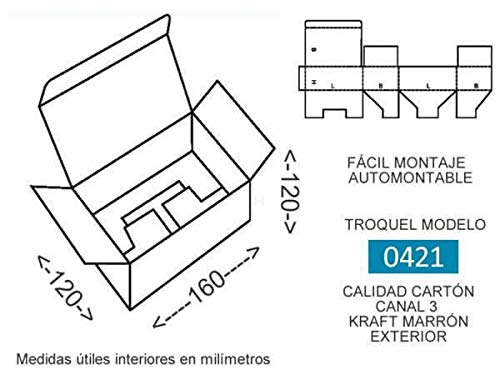 Pack 50 cajas para envíos 160x120x120mm. Caja automontable. Caja cartón Kraft. Montaje muy fácil y sencillo.Apta para envíos postales. Ultraresistentes