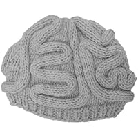 Sombrero de Cerebro Divertido de Parodia de Color sólido Tejido