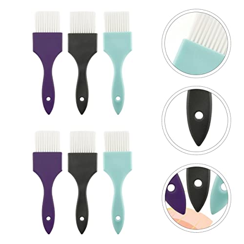 Lurrose 6 pincéis para tintura de cabelo, pincéis para tintura de cabelo, pincéis para coloração de
