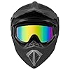 CARTMAN DOT Approved Adult Full Face Motorcycle Helmet – Matte Black, Dirt Bike, ATV & Motocross Gear, Large