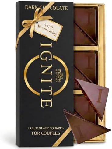 Ignite Dark Choco Squares for Couple, 60% Cacao, His & Hers Chocolate