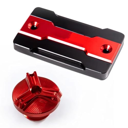 Tapa del tanque de líquido de frenos delantero AKGLS red con acabado de alta calidad