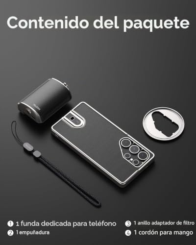 Evita caídas con este agarre para cámara de teléfono Samsung S25 Ultra 7