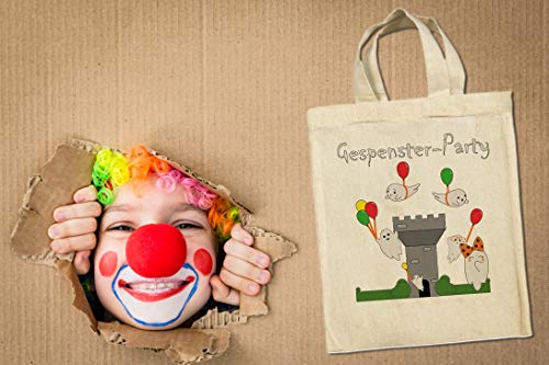 clothinx Lustige Kindergeburtstag Mitgebsel Tasche Beutel im Set mit Geburtstag Motto Gespenster 10er Pack