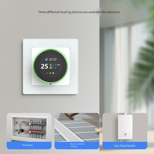 Interruptor inteligente programable calefacción agua CA 95-240V termostato 8