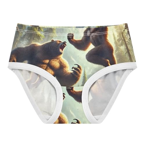 Girls Underwear Toddler 2t Cotton Panties Little Girl Stylish Briefs Underpants Epic Bear Gorilla Fight
