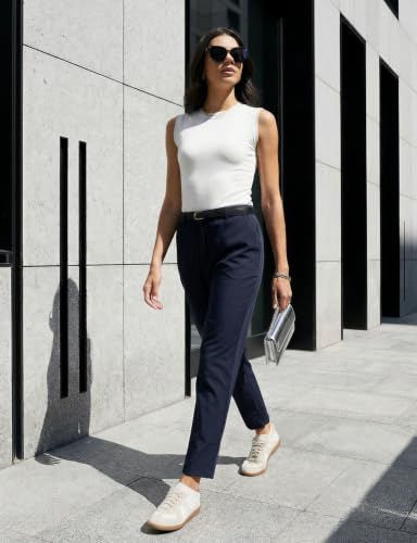 Image of baleaf Women's Golf Pants with Pockets for Work Travel Fit | 25 inch, Stretch, Wrinkle-Resistant, Comfort Fabric, Lightweight, Petite, Ankle, Slacks for Women, Casual, Commute