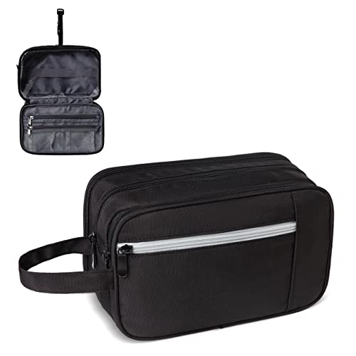 NISHEL Beauty Case Da Viaggio Appendibile, Grande Capacità 30x11x23 Cm, 4 Scomparti, Impermeabile, Nero