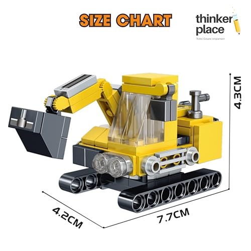 Image of STEM Construction Vehicle Building Blocks Set (88 Pcs) | DIY Excavator Toy for Kids 7+ Years (Boys & Girls) | Educational Engineering Toy | Creativity & Problem Solving