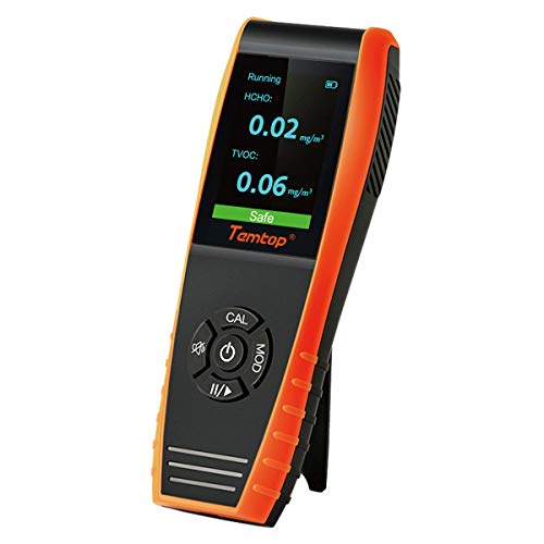 Temtop H3 Air Quality Detector Professional HCHO TVOC Real Time Monitor Audio Alarm TFT Color Screen Rechargeable