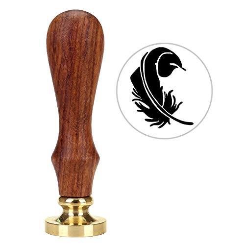 Feathers Wax Seal Stamp, Yoption Vintage Retro Sealing Stamp for Wedding Invitations