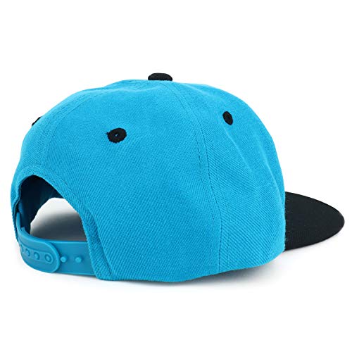 Armycrew Youth Kid's Donut Patch Flat Bill Snapback 2-Tone Baseball Cap2