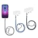 Olliwon 3 Pièces Tour de Cou Telephone Universelle Cordon de Collier, Longe Porte-clés Lanière Compatible avec Coque de Téléphones Portables pour Smartphone (Bleu Clair + Bleu Dégradé + Gris)