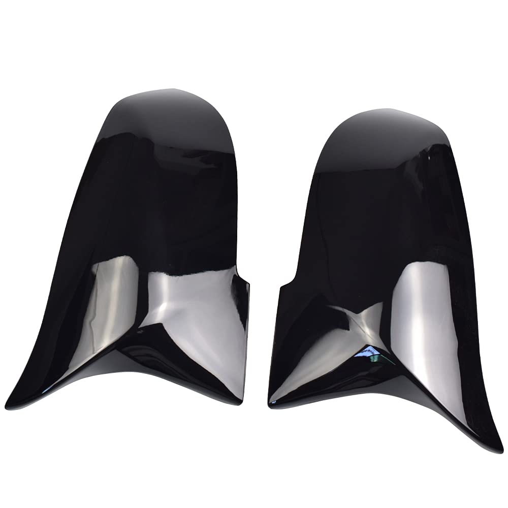 1 coppia Calotta Specchio Retrovisore a Sinistra Destra Coperchi a specchio laterale per BMW F20 F22 F23 F30 F31 F32 F33 F36 F87 M2 X1 E84 (Nero Brillante)