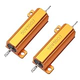 Aluminium Gehäusewiderstand sourcing map 2 Stk. 50W 50Ohm Aluminiumgehäuse montierbar Draht gewickelt Leistungswiderstand