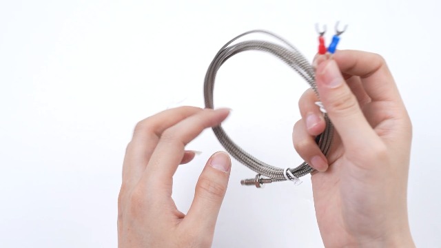 K Type Thermocouple, M6 Screw Fine Thread Temperature Sensor Wire