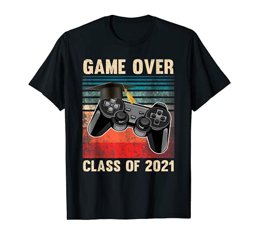Game Over Class of 2021 Camisa Videojuegos Graduación Gamer Camiseta