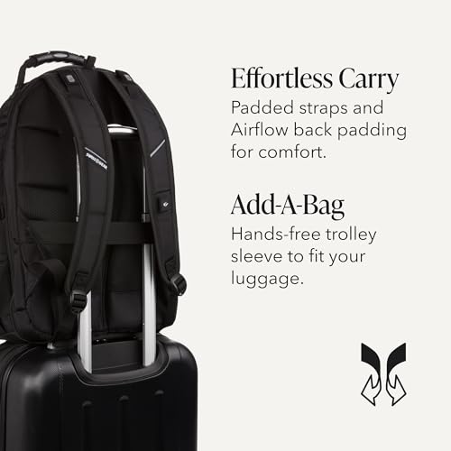 SWISSGEAR 1900 ScanSmart Laptop Backpack, Fits Most 17-Inch Laptops, TSA-Friendly Lay-Flat Design, RFID Protection, and Tablet Pocket, Black, 31L, 18.5-Inch - image 7