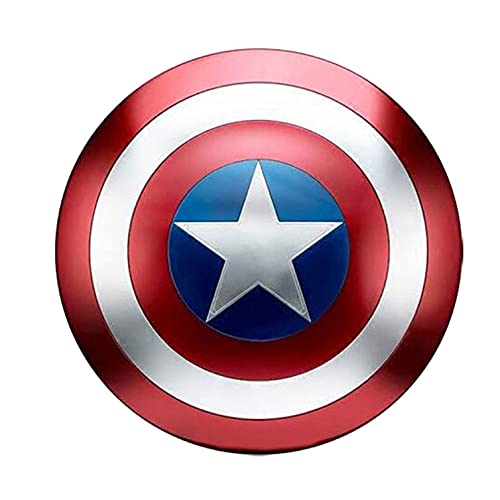 Escudo Capitan America Metal Adulto 1: 1 Custome Cosplay Hierro Forjado CapitáN AméRica Shield Colección Glory del 75 aniversario C,18.5inch