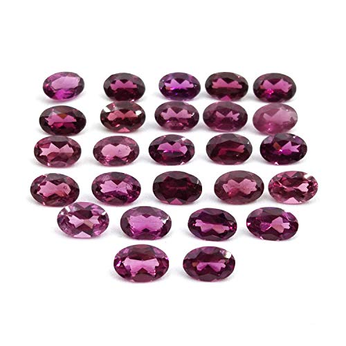 Rhodolite grenat ovale 9x7mm lot de 5 pierres naturelles taille facettée pour bijoux