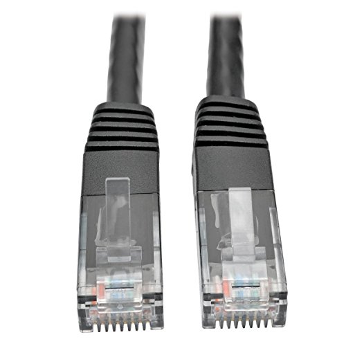 Tripp Lite Cat6 Gigabit Molded Patch Cable RJ45 M/M 550MHz 24 AWG Black 1' - Patch cable - RJ-45 (M) to RJ-45 (M) - 1 ft - UTP -