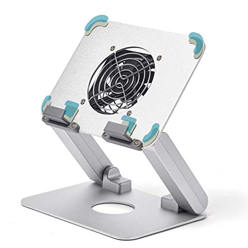 Laptopständer Mit Lüfter, Computerkühlhalterung, Laptop Riser Mit Heat-Vent Zur Erhöhung des Laptops, Einstellbarer Desktop-Halter Kompatibel Mit