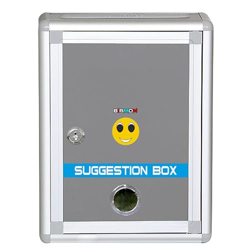 Image of Plastic Suggestion /Letter /Complaint /Donation Box With Two Key Lock - Wall Mountable (Silver)