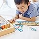 Melissa & Doug 12940 Spielbretter mit Symbolen und Buchstaben aus Holz zum Erkennen und Buchstabieren (58 Teile)