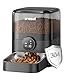 oneisall Futterautomat Katze, 3L Katzenfutter Automat mit 304 Edelstahlnapf, 1-6 Mahlzeiten pro Tag, Trockenfutterspender für Katzen/Hunde, mit Programmierbarem Timer