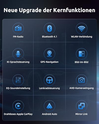 ESSGOO 4+64G Drahtloses Autoradio und Android Auto CarPlay Für Vauxhall Opel Corsa C/D Zafira B Astra G/H Meriva Signum Combo mit 7 Zoll Touchscreen Bluetooth FM RDS GPS WiFi Silber
