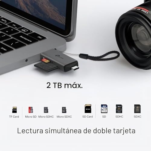 Miniatura 6 de Tp-Link Ua430d - Lector De Tarjetas Usb C Y Usb 3.0 Dual Conector, Card Reader, Compatible Con Sd Micro Sd Sdhc Sdxc Tf, Lectura Simultánea Para Iphone 17 Pro Max Ipad Macbook Galaxy S25 S24 Windows