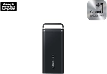 Samsung T5 EVO Portable SSD 4TB, USB 3.2 Gen 1 External Solid State Drive, Seq. Read Speeds Up to 460MB/s for Gaming and Content Creation, MU-PH4T0S/AM, Black